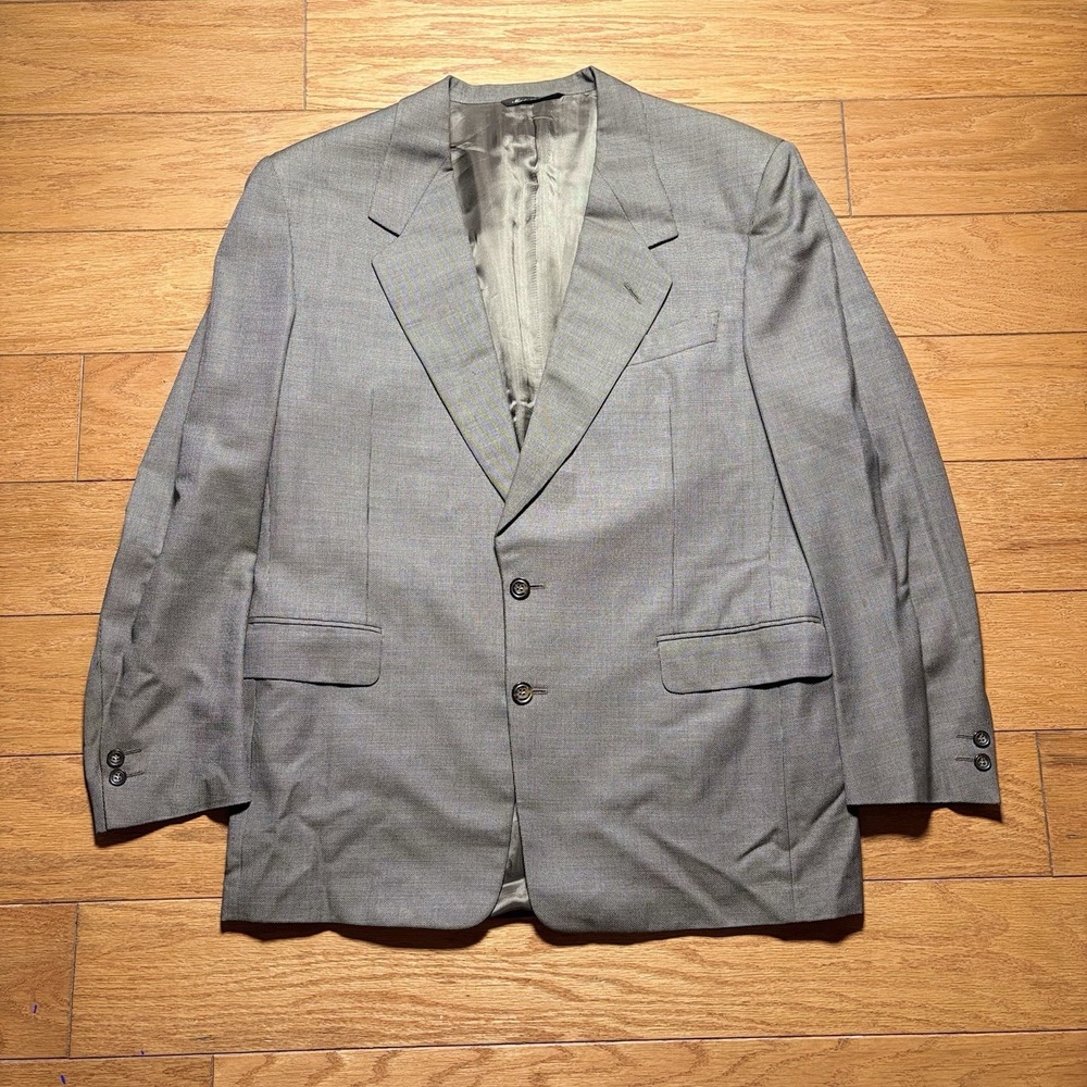 Canali Proposta Sport Coat Mens 44R Brown Windowpane Wool Blazer Jacket 50 EU